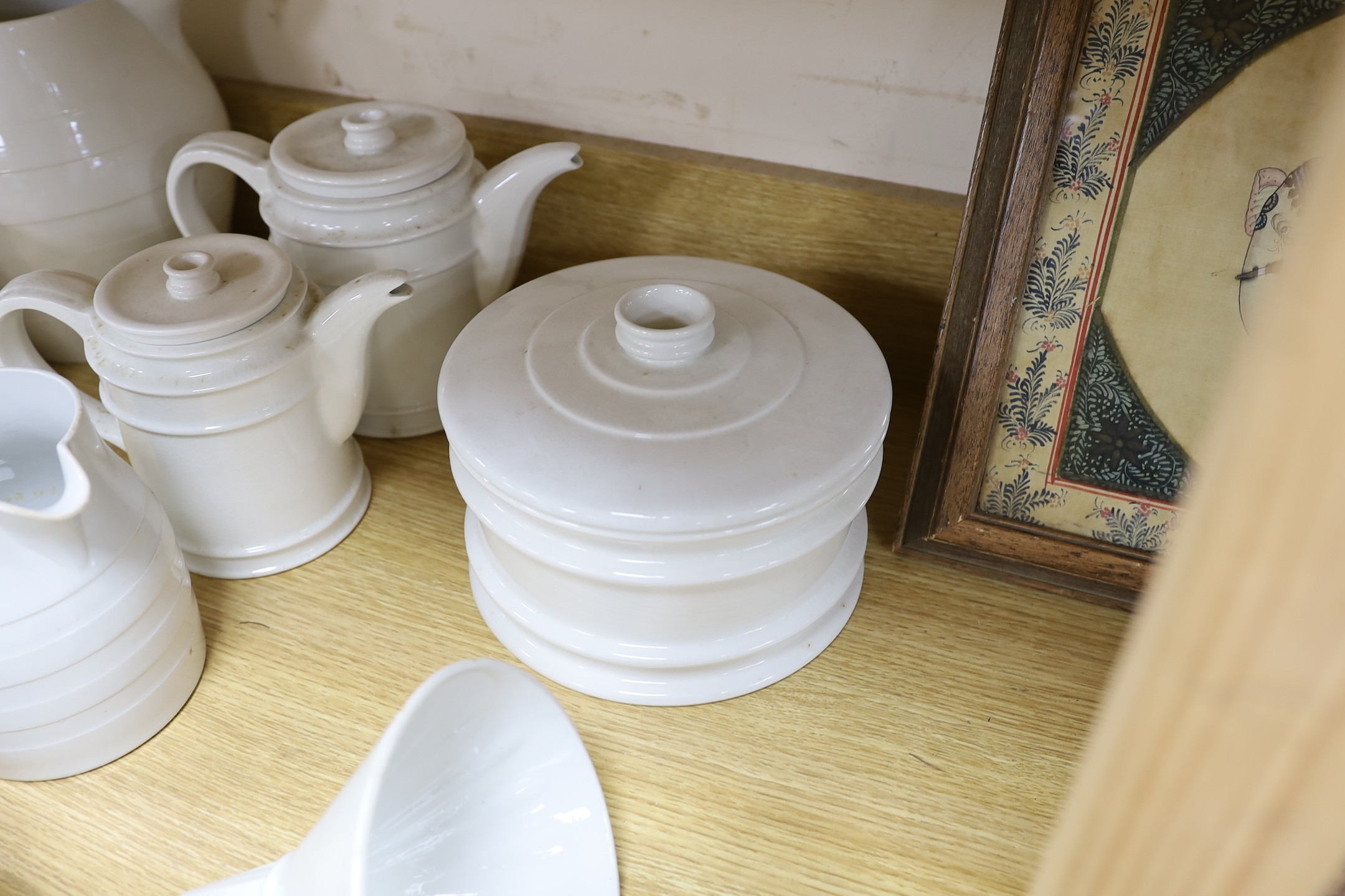 A mixed selection of creamware (only a selection) to include funnels, etc(15)